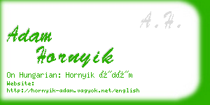 adam hornyik business card